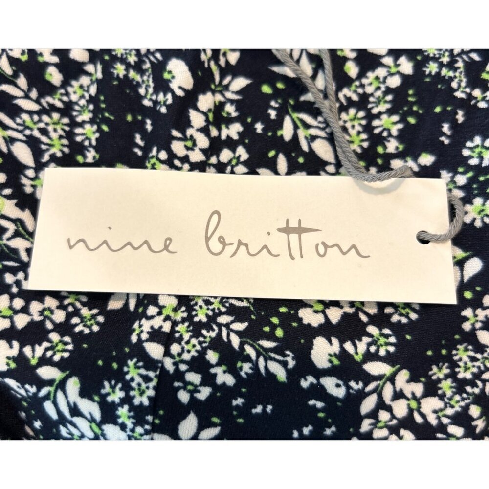 Nine Britton Women's Lizzy Brushed Knit Dress Navy White Size 3X NWT - Picture 5 of 7